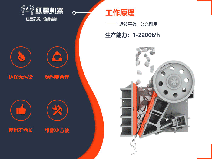 顎式山石破碎機設(shè)備工作原理圖